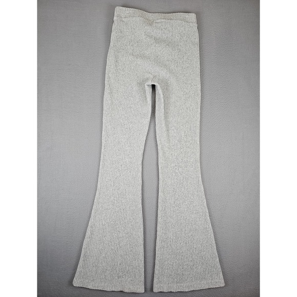 Aerie Pants Women's Small 26x31 Grey Ribbed High Rise Flare Bell Bottom - Picture 6 of 8